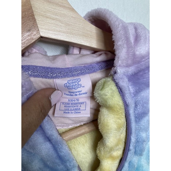 More than Magic Girls One Piece Ombre Pajamas Union Suit Hearts Peace Sz XS 4/5 - Picture 10 of 12